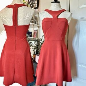 Mystic Rust Cutout Fit & Flare Mini Dress